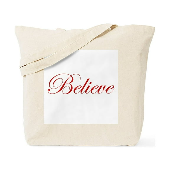 CafePress - Red Believe Tote Bag - Unisex Canvas Tote Bag, Beige, 1-Piece
