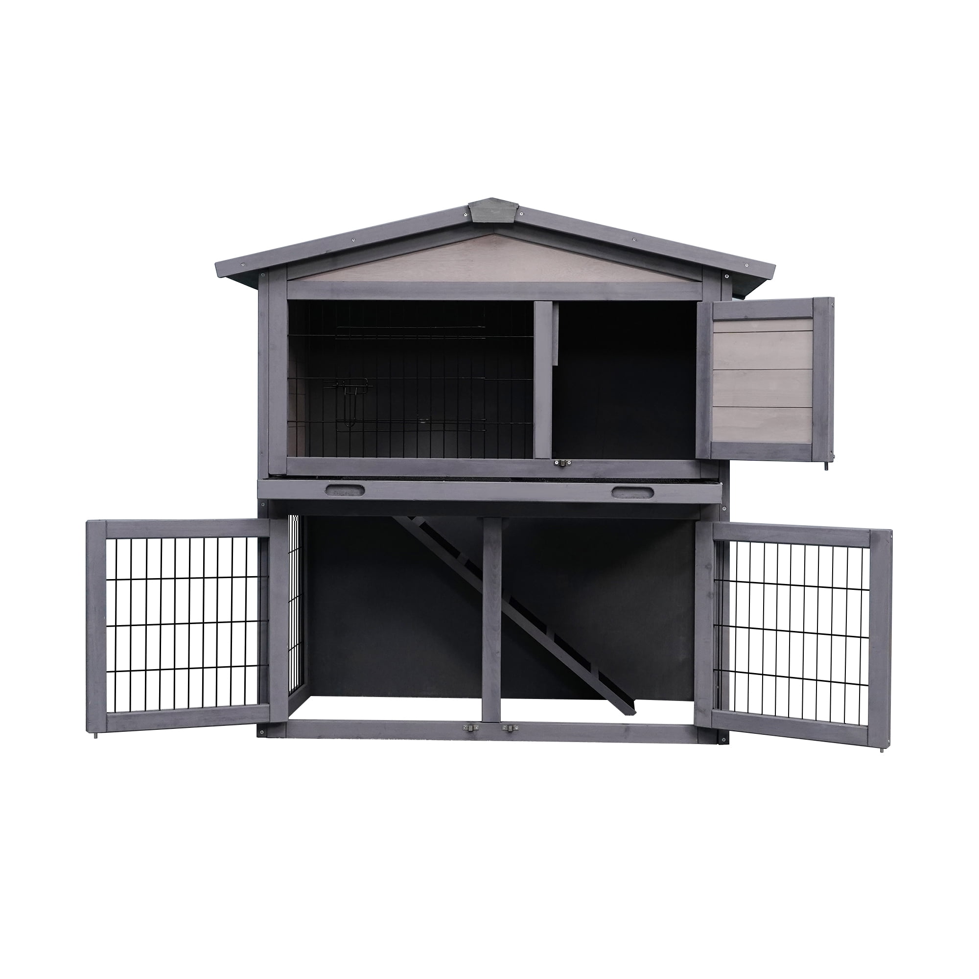 Pefilos 40" Indoor Rabbit Hutch with Run, 2-Story Chicken Coops with Ramp, Pull-Out Tray, Outdoor Bunny Cage for Rabbits or Guinea Pigs, Beige Pefilos 40" Indoor Rabbit Hutch with Run, 2-Story Chicken Coops with Ramp, Pull-Out Tray, Outdoor Bunny Cage for Rabbits or Guinea Pigs, Beige
