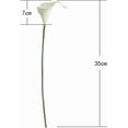 thumbnail image 3 of Artificial Calla Lily White Flowers 12Pcs Fake Flower Bouquet for Home Decoration Wedding Party Decor, Yellow White, 3 of 12