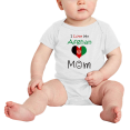 thumbnail image 2 of I Love My Afghan Mom Baby Romper Bodysuit (White, 12-18 Months), 2 of 5