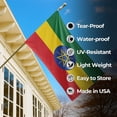 thumbnail image 2 of Ethiopia Drapeau d'Extérieur (2 X 3 Pi) par DreamController - Polyester Durable et Résistant à la Décoloration, à Double Piqûre, Oeillets en Laiton - Drapeau Africain Eastern Imprimé HD - Fabriqué aux É.-U., 2 of 6
