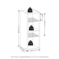 thumbnail image 3 of Furinno Fulda 2-Tier Space Saving Storage Shelf Bookcase, 8-Inch Width, Blackwood, 3 of 6