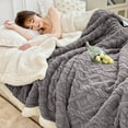 thumbnail image 6 of karymi Taffeta Fleece Double Layer Blanket Soft Lambswool Thickened 59.06x39.37in Office Nap Throw for Couch Bed Home Warm Porch Decor Garden Decor Patio Decor, 6 of 6