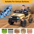 thumbnail image 2 of GloryStar 12V Two-Seater Kids Electric Ride on Truck, Battery Powered Ride-on Car for Boys and Girls, Parent Remote, Suspension, LED Lights, and Music Player Included, 2 of 7