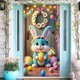 thumbnail image 4 of Easter Door Cover Length 180Cm Width 90Cm Easter Festival Porch Caricature Bunny Decoration Hanging Flag Easter Party Banners Decoration, 4 of 6