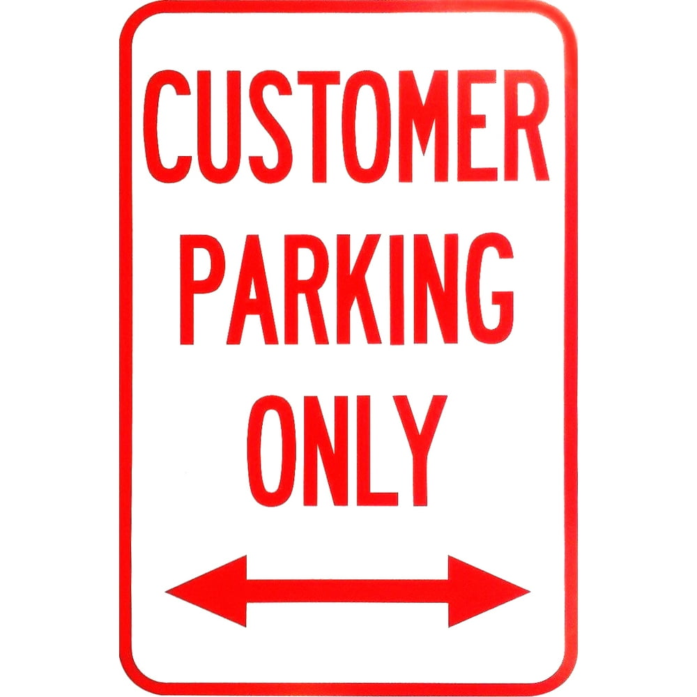 Customer Parking Only Signs Arrow Property Red Safety Notice Signs For