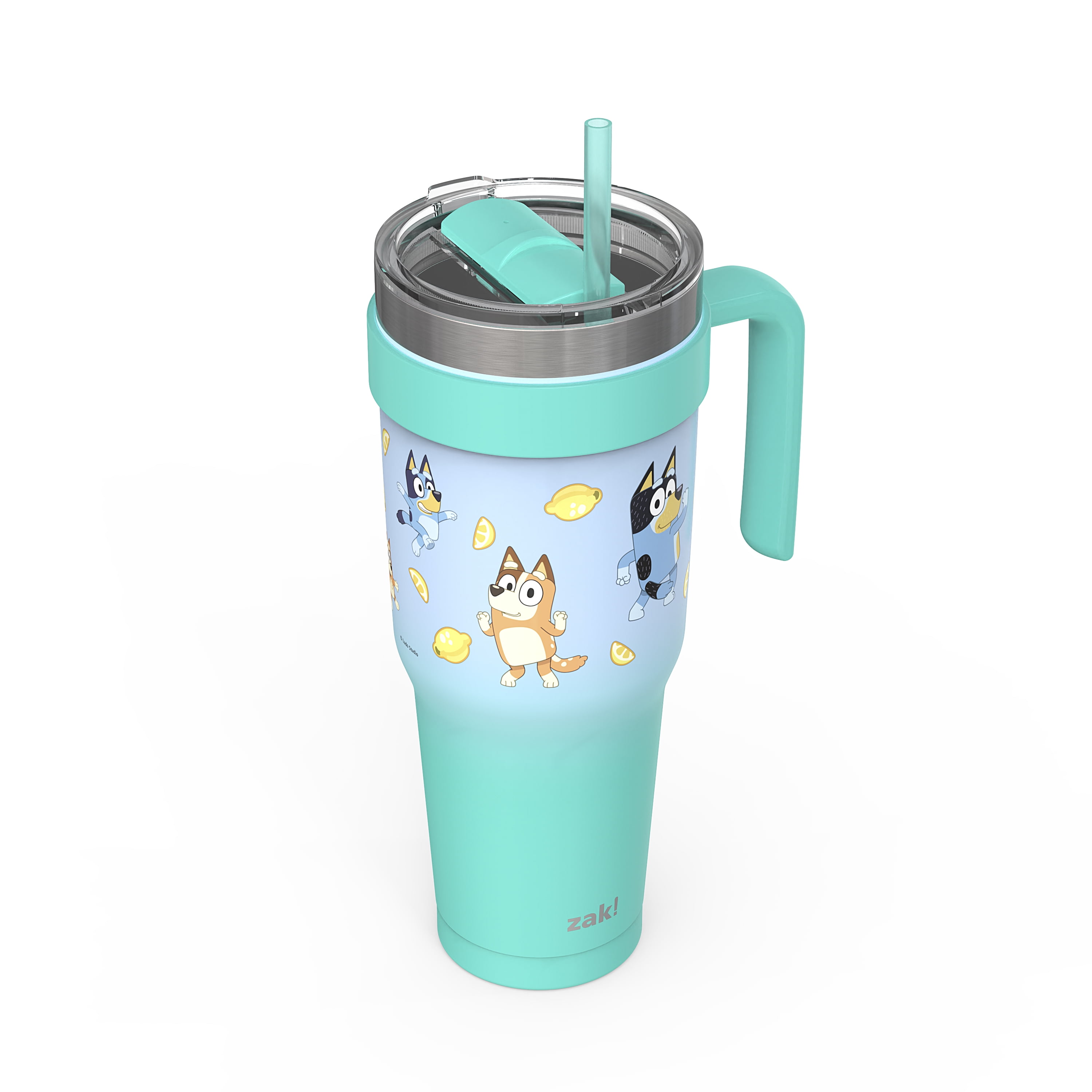 Bluey 40oz Double Wall Stainless Steel Waverly Straw Tumbler with Handle