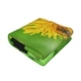 thumbnail image 2 of KLL Bees Pollinates A Yellow Dandelion Print Fleece Throw Blanket, Horizontal Fleece Bedding Cute Soft Blankets Comfy Fleece Flannel Plush Home Decor for Couch & Bed -50"x40", 2 of 9