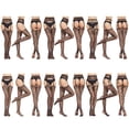 thumbnail image 2 of MesaSe Bas pour Femmes, Design Fessier Ouvert, Collants Transparents, Pantyhose, Bas Résille, 2 of 8