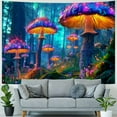 thumbnail image 4 of Creowell  Fantasy Mushroom Tapestry Neon Forest Tapestry Wall Hanging Magical Landscape Wall Art for Bedroom  50x40inch, 4 of 6
