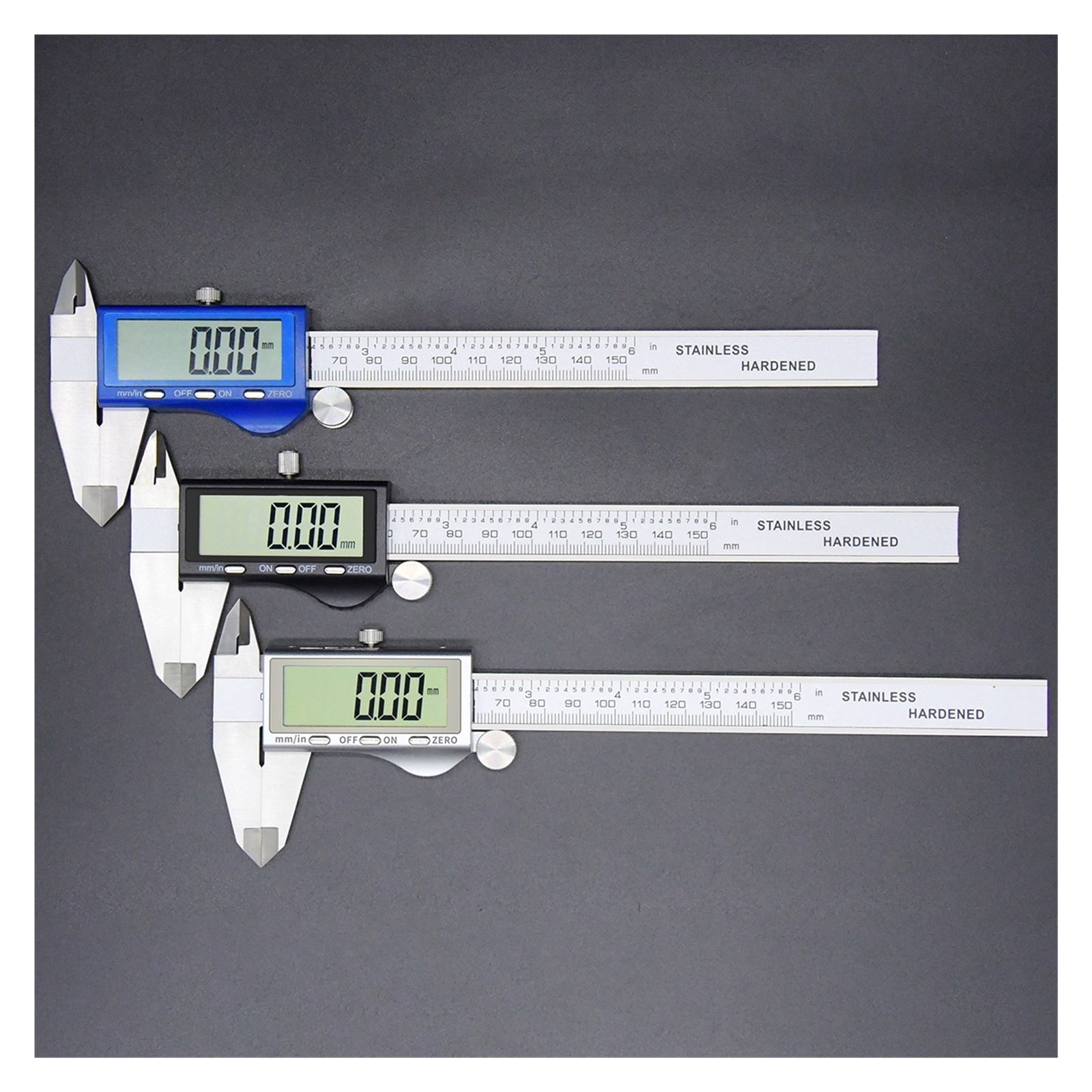 Digital Caliper Stainless Steel 0-150mm MM / Inch 0.01mm High Precision Vernier Caliper