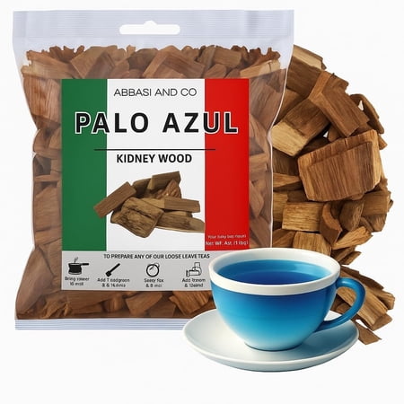 Palo Azul Herbal Tea | Kidneywood (Blue Stick) Te Herbal | Loose Leaf Wildcrafted Kidney Wood Tea | All Natural Tea, non-GMO. Imported from Mexico (5oz)