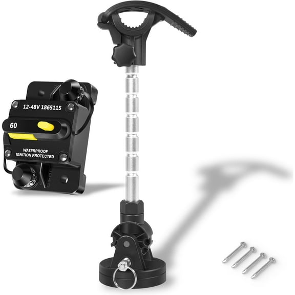 1862060 MKA-60 Stabilizer Holder Bracket Mounted Kit With MKR-27 Circuit Breaker Replacement Parts Fit For Minn Kota All Electric Steer, Bow Mount Trolling Motors
