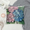 thumbnail image 2 of CMMY Blue Hydrangea Flower Decorative Throw Pillow Covers, Spring Summer Floral This is Us Our Life Porch Home Decor, Enjoy The Little Things Farmhouse Outdoor Sofa Couch Cushion Case White, 2 of 5