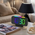 thumbnail image 2 of Unique Bargains Loud Alarm Clock Black Housing With Colored Light 6.3"L x 1.0"W x 3.4"H, 2 of 6