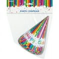 thumbnail image 2 of Unique Industries Assorted Colors Striped Party Hats, 8 Count, 2 of 3