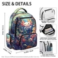thumbnail image 4 of FKELYI Coral Axolotl Print Kids Backpack Girls Schoolbag 17 Inch School Bookbag with Multi-Pockets Lightweight Casual Daypack Travel Rucksack Knapsack for Student, 4 of 7