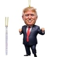 thumbnail image 4 of Adorno navideño de Donald 2024, Adorno de árbol de Navidad 2D Make America Great Again 2024, Adorno de lucha patriótica de Donald, Colgante de coche Do Fan, 4 of 6