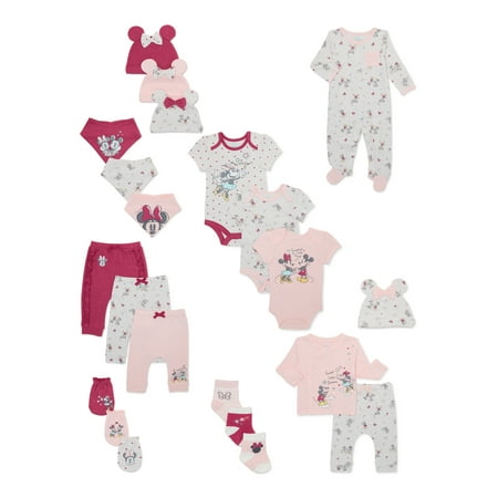 

Disney Baby Wishes + Dreams Baby Girls Minnie Mouse Baby Shower Gift Set 22-Piece Newborn-6/9 Months