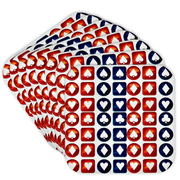 3drose, Deck of Cards, Set of 8 Coasters - Soft
