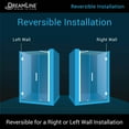 thumbnail image 5 of DreamLine Unidoor 43-44 in. W x 72 in. H Frameless Hinged Shower Door with Support Arm in Satin Black, 5 of 11