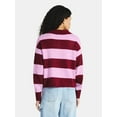 thumbnail image 3 of No Boundaries Button-Up Pullover Sweater with Long Sleeves, Midweight, Women's, 3 of 4