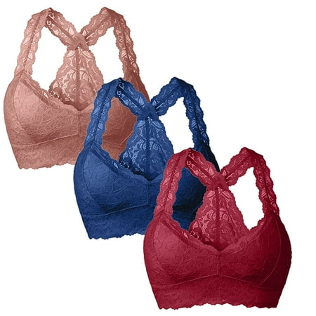 

Mackneog Best Bras for Women New Women Plus Size Vest Crop Wire Free Bra Lingerie Sexy V Neck Underwear Lingerie S 3XL Polyester Push Up Bras for Women