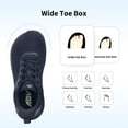 thumbnail image 3 of FefiYo Plantar Fasciitis Walking Sneakers, Wide Toe Box with Arch and Orthotic Support Black US 6, 3 of 7