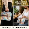 thumbnail image 5 of Xixirimido Bible Cover Case for Women Men, Large Bible Bag Bible Study Supplies Accessories Quilted Bible Carrying Cases with Handle Christian Gift, Cross Colorful Floral Pattern, 5 of 7