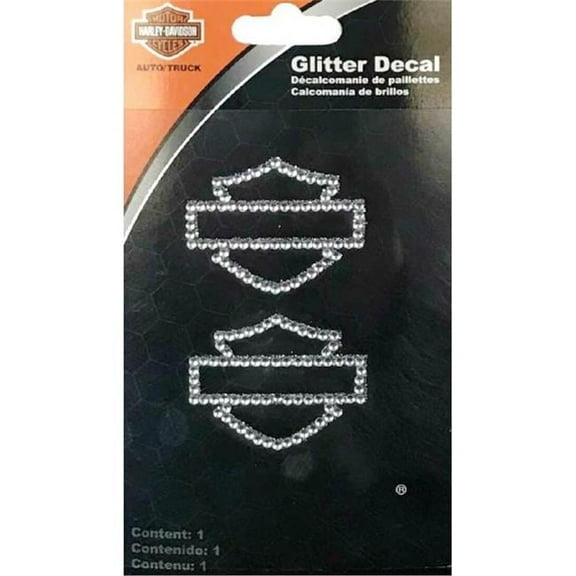 Harley-Davidson Rhinestone Bar & Shield Logo Glitter Decals - 3 x 5 in. 2 pc., Harley Davidson