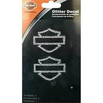 Harley-Davidson Rhinestone Bar & Shield Logo Glitter Decals - 3 x 5 in. 2 pc., Harley Davidson