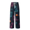 thumbnail image 6 of Satingcolo Mens Pajama Pants Red Bats Halloween, Cotton Soft Sleep Lounge Pj Bottoms with Pockets Drawstring, 6 of 6