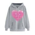 thumbnail image 3 of Inverlee Valentines Day Sweatshirt Women Sweet Love Heart Graphic Sweatshirts Trendy Pullover Sweater Tops Round Neck Gifts Long Sleeve Tops for Women, 3 of 5