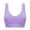 Lavender, variant on Fashion Solid Color Large Size Seamless With Chest Pad Adjustment Type Without Steel Ring Sports Underwear