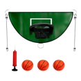 thumbnail image 2 of S SERENABLE Panier de Basketball pour Trampoline Jeu de But Robuste pour Dunk Stand de Basketball Vert, 2 of 9