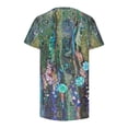 thumbnail image 4 of EQWLJWE Hauts d'Été pour Femmes Hauts pour Femmes Liquidation Femmes Décontracté Imprimé Manches Courtes Col Rond Chandail Blouse T-shirt Hauts, 4 of 5