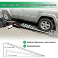 thumbnail image 4 of HECASA Pair 80" X 15" X 2.3" 6000 LBS Silver Aluminum Load /  Unload Heavy Duty Ramps Truck Trailer Hook End Knife Foot for ATV, Lawn Mower, Motorcycle, 4 of 13