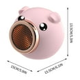 thumbnail image 3 of Taotanxi 500W Ceramic Heater Small Space Heater Mini Electric Heater For Indoor Use With Timer Overheat & Safety Tip-Over Protection Quiet Room Heater For Home And Office Use. (Pink), 3 of 8