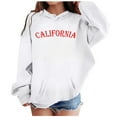 thumbnail image 2 of Girls Hoodie Long Sleeve Spring Letter California Print Hooded Sweatshirt(Big Boys), 2 of 5
