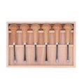 thumbnail image 1 of Wood Carving Chisel Set, Portable Steel Insert Beech Handle Wood Carving Chisel Tools High Hardness Comfortable With Wooden Box For Carpenter For DIY, 1 of 8