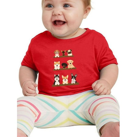 

Cute Dogs On Shelves T-Shirt Infant -Image by Shutterstock 12 Months
