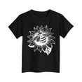 thumbnail image 4 of SGFCWSX Girls Short Sleeve T-Shirt, Teens Summer Tees Crewneck Graphic Regular Fit Casual Everyday Tops Black Size 14-15 Years, 4 of 4