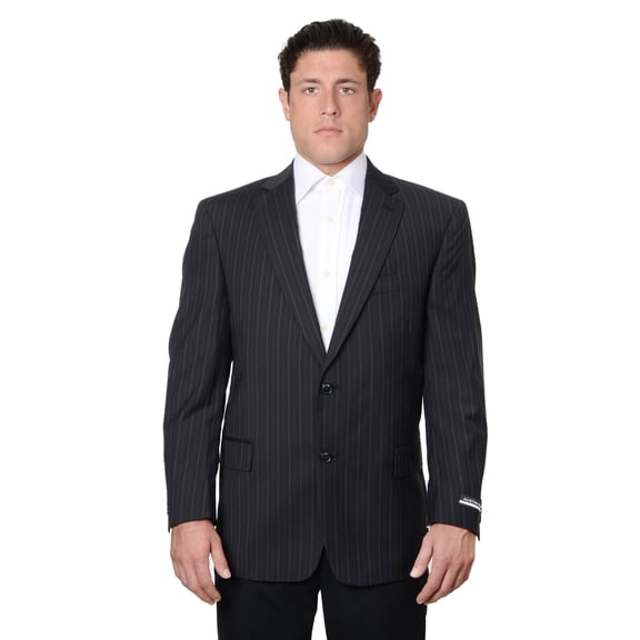 Austin Reed Mens Pure Wool Striped Suit Separate Coat 52 XL, Black