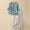 Light Blue, variant on Linen Sets for Women Linen Pants Set Linen Outfits Women Gauze Loungewear Sets Lounge Outfits Clothes 2026 Linen 2 Piece Set for Women Wide Leg Pants 3/4 Sleeve Cotton Linen Beige XL