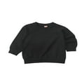 thumbnail image 2 of Kid Infant Baby Girl Boy Solid Color Pullovers Sweatshirt for Fall Spring, 2 of 6