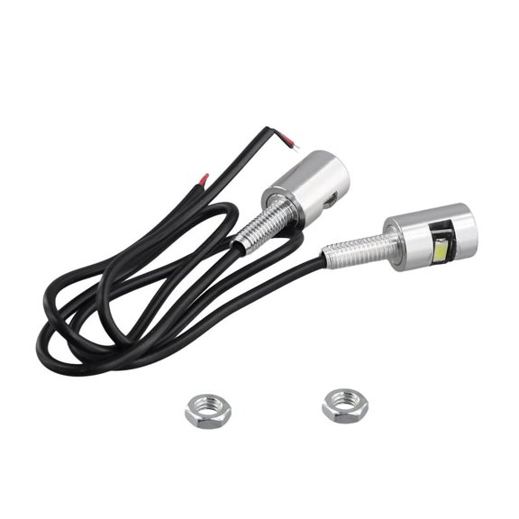 2X Chrome 5630 Screw Bolt Lamp Car Universal License Plate Light 12V