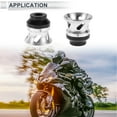 thumbnail image 3 of 14mm Motorcycle Slider Frame Aluminum Alloy Wheel Fairing Protection Crash Pad Protector Guard 46mm 46mm Silver Tone Black 2 Pcs, 3 of 7