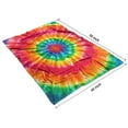 thumbnail image 4 of Colorful Rainbow Tie Dye Spiral Pattern Blanket,Comfortable Soft Flannel Throw Blanket,All Season,Warm Lightweight Blankets for Sofa Bed Couch Living Room Chair,40"x50", 4 of 4