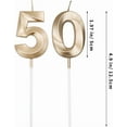 thumbnail image 2 of 50Th Birthday Candles For Cakes, Number 50 Candle Cake Cupcake Topper For Birthd, 2 of 6
