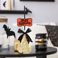 thumbnail image 2 of Orange & Black Witch Broom Table Décor - 16 inches, 2 of 4